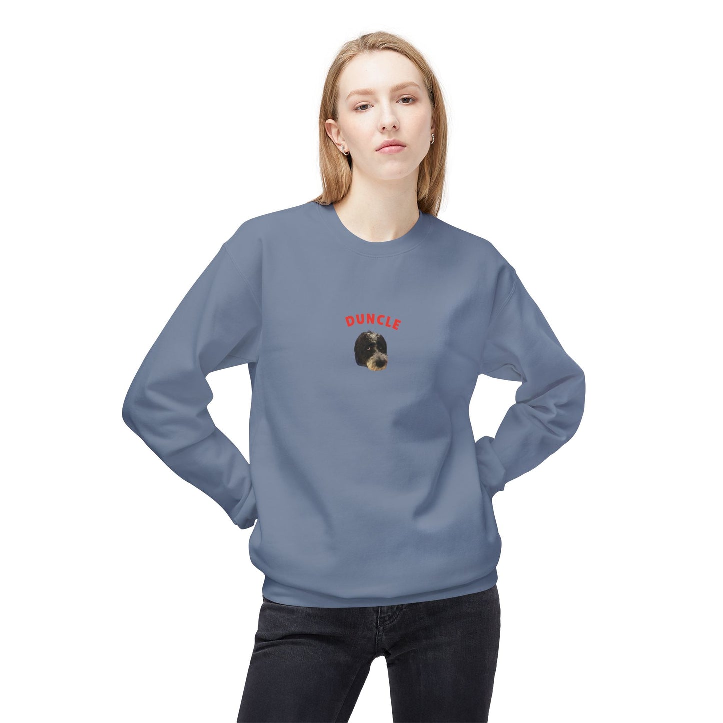 "Duncle" Custom Pet Face Portrait Crewneck Sweatshirt