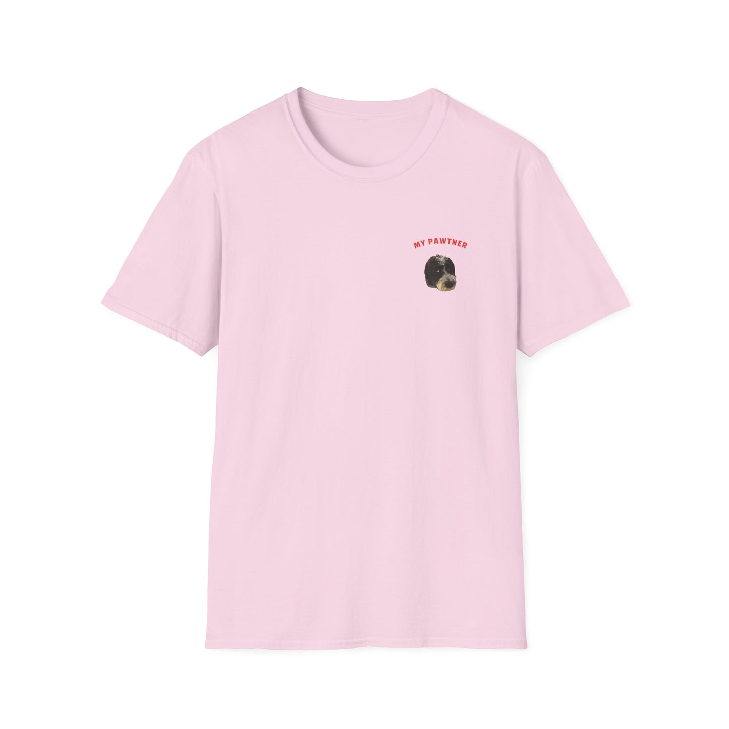 "My Pawtner" Custom Pet Face Portrait Tee - Heart