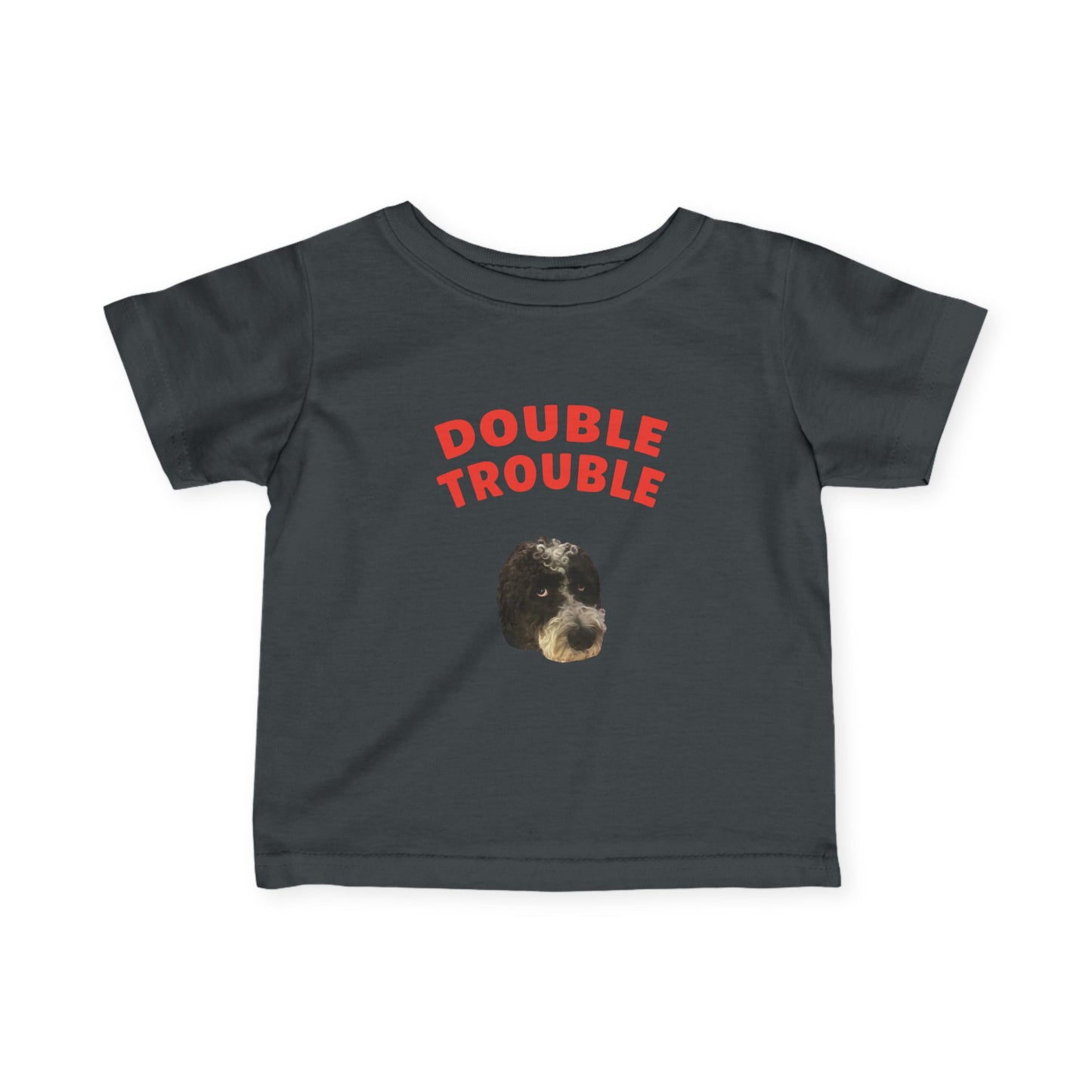 "Double Trouble" Custom Pet Face Portrait Toddler Tee