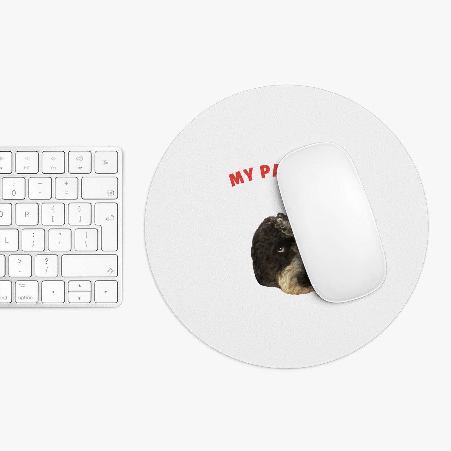 "My Pawtner" Custom Pet Face Portrait Mouse Pad