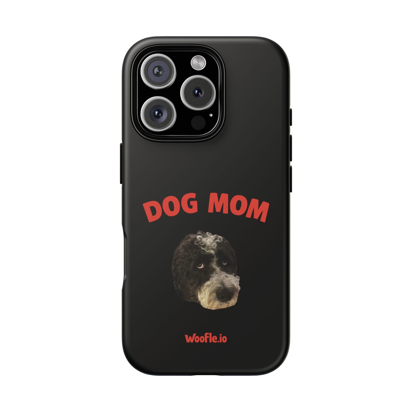 "Dog Mom" Custom Pet Face Portrait Phone Case