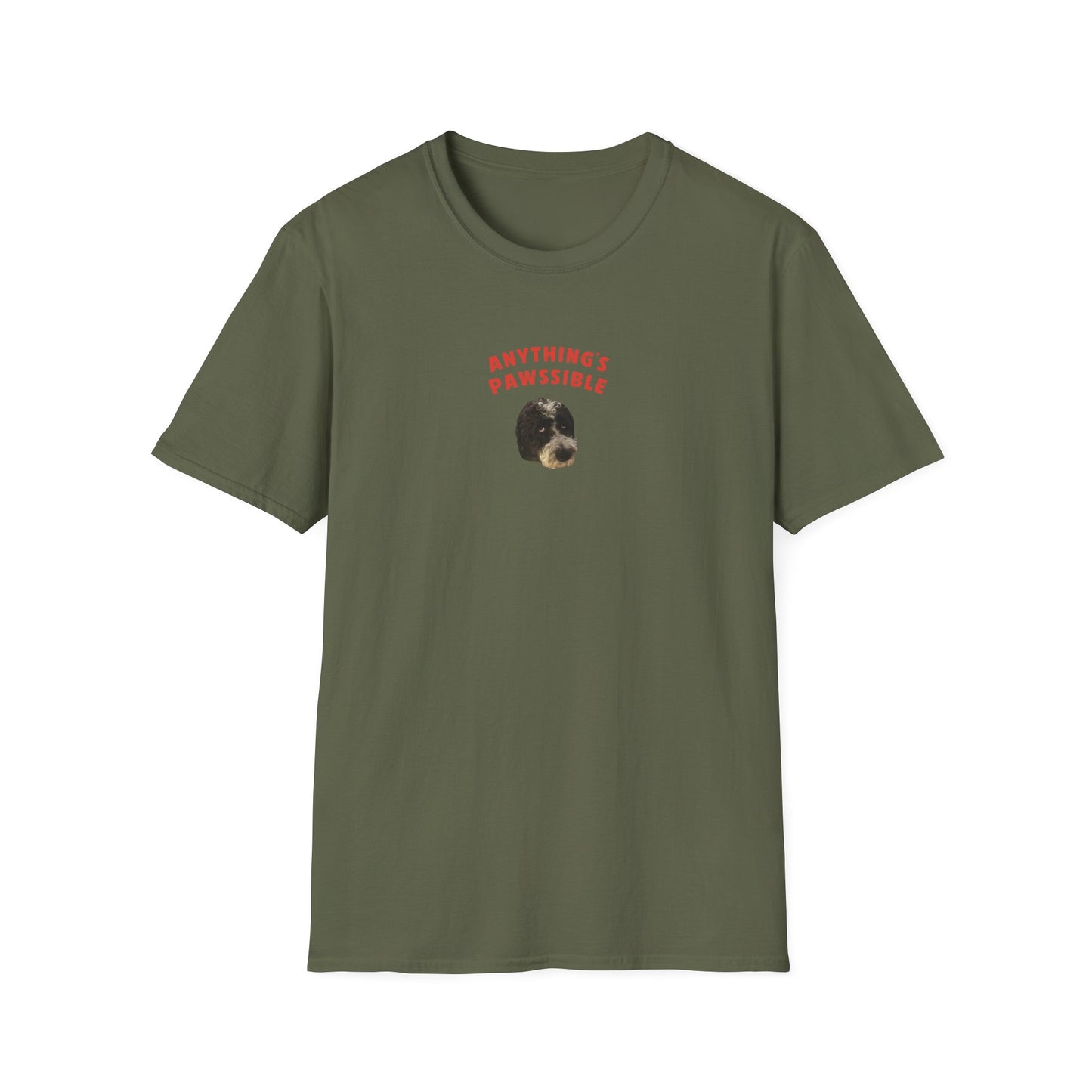 "Anything's Pawssible" Custom Pet Face Portrait Tee - Hero