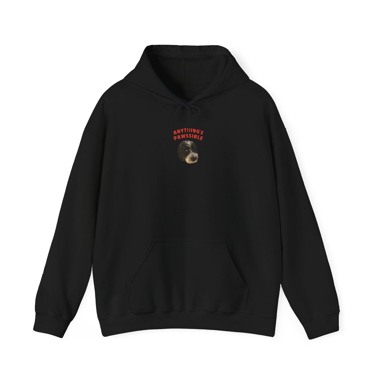 "Anything's Pawssible" Custom Pet Face Portrait Hoodie