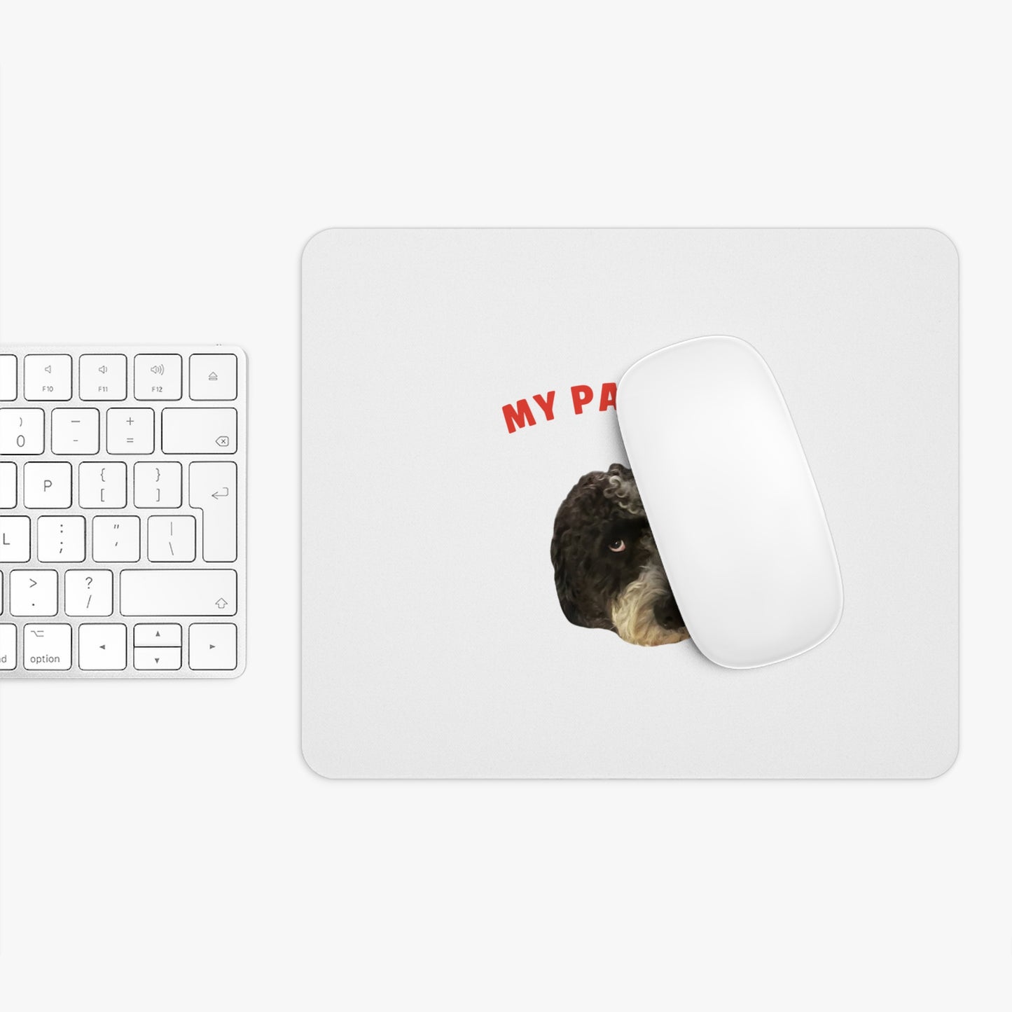 "My Pawtner" Custom Pet Face Portrait Mouse Pad