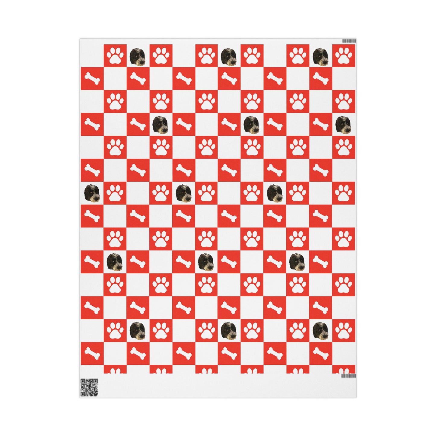 Custom Pet Face Portrait Wrapping Paper