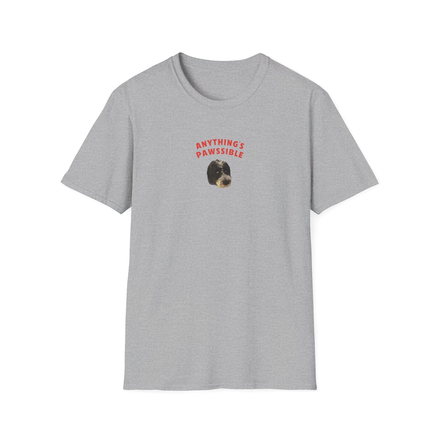 "Anything's Pawssible" Custom Pet Face Portrait Tee - Hero
