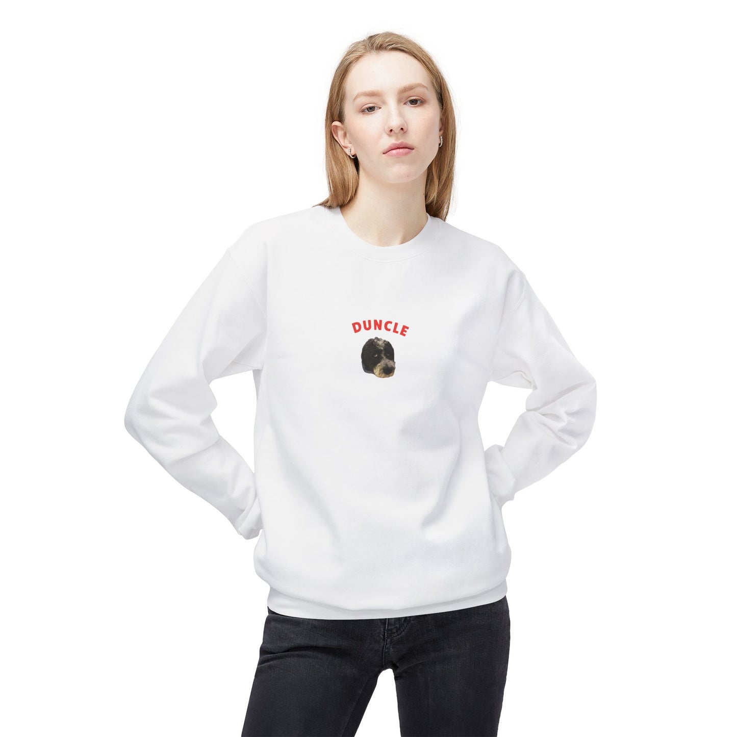 "Duncle" Custom Pet Face Portrait Crewneck Sweatshirt