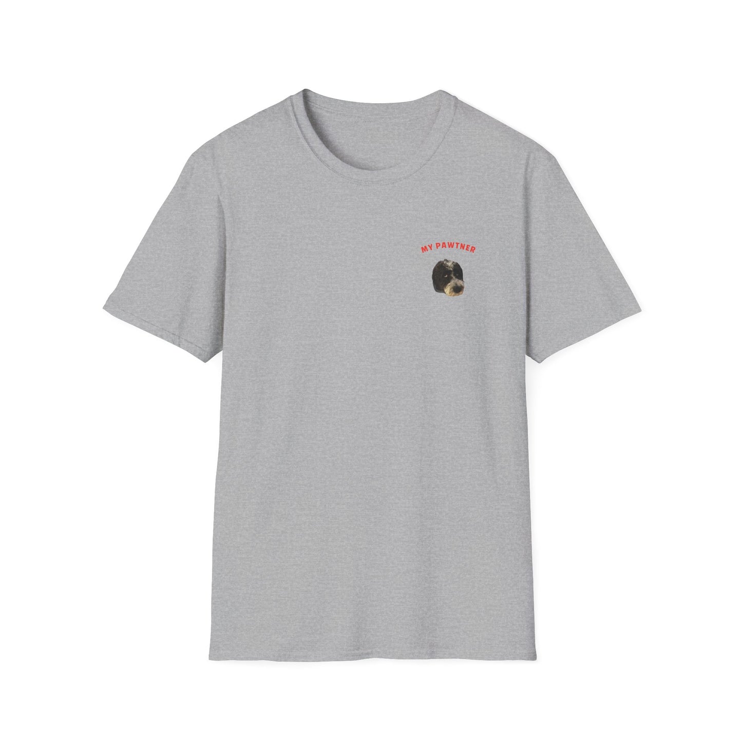 "My Pawtner" Custom Pet Face Portrait Tee - Heart