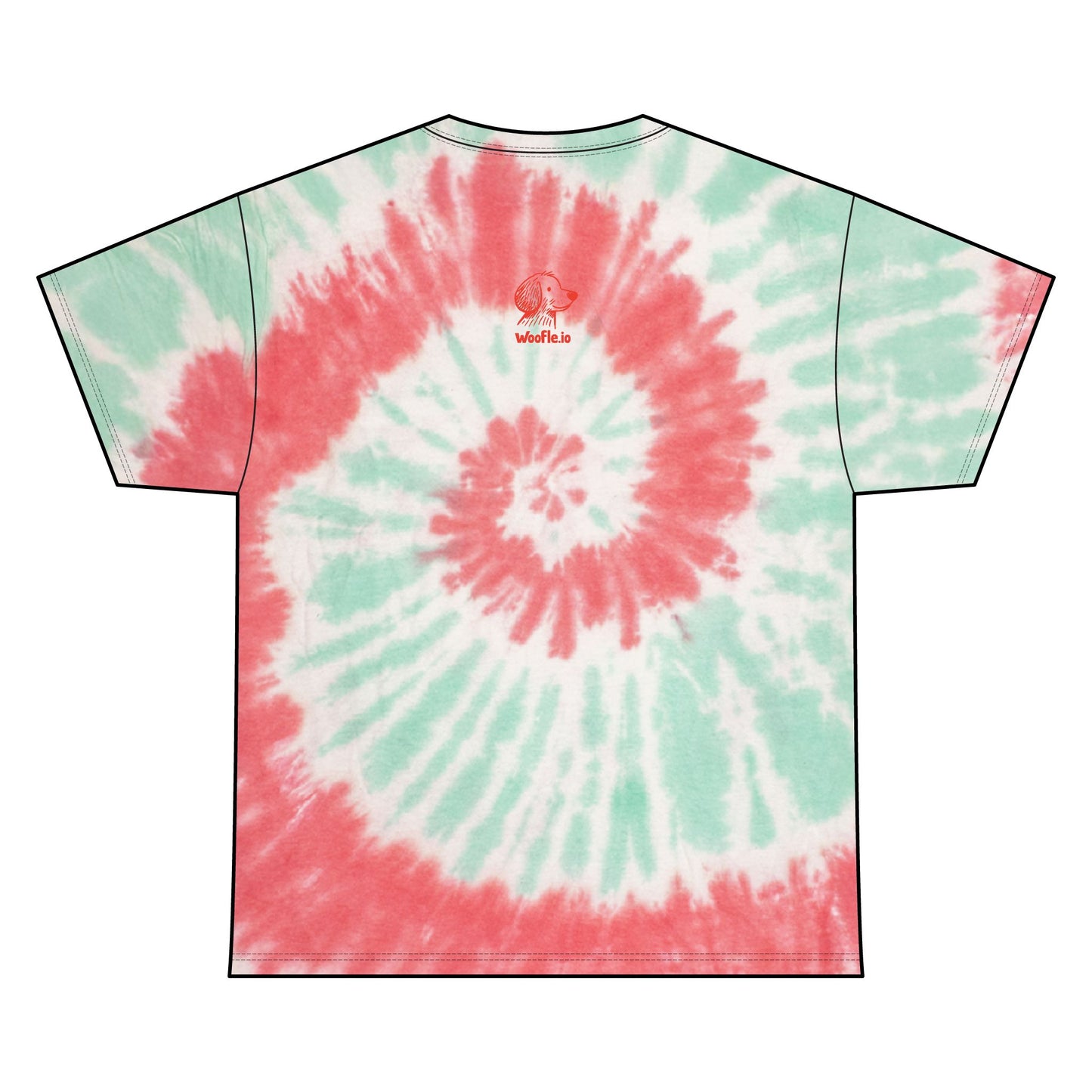 "My Pawtner" Custom Pet Face Portrait Tie-Dye Tee - Summer Sky