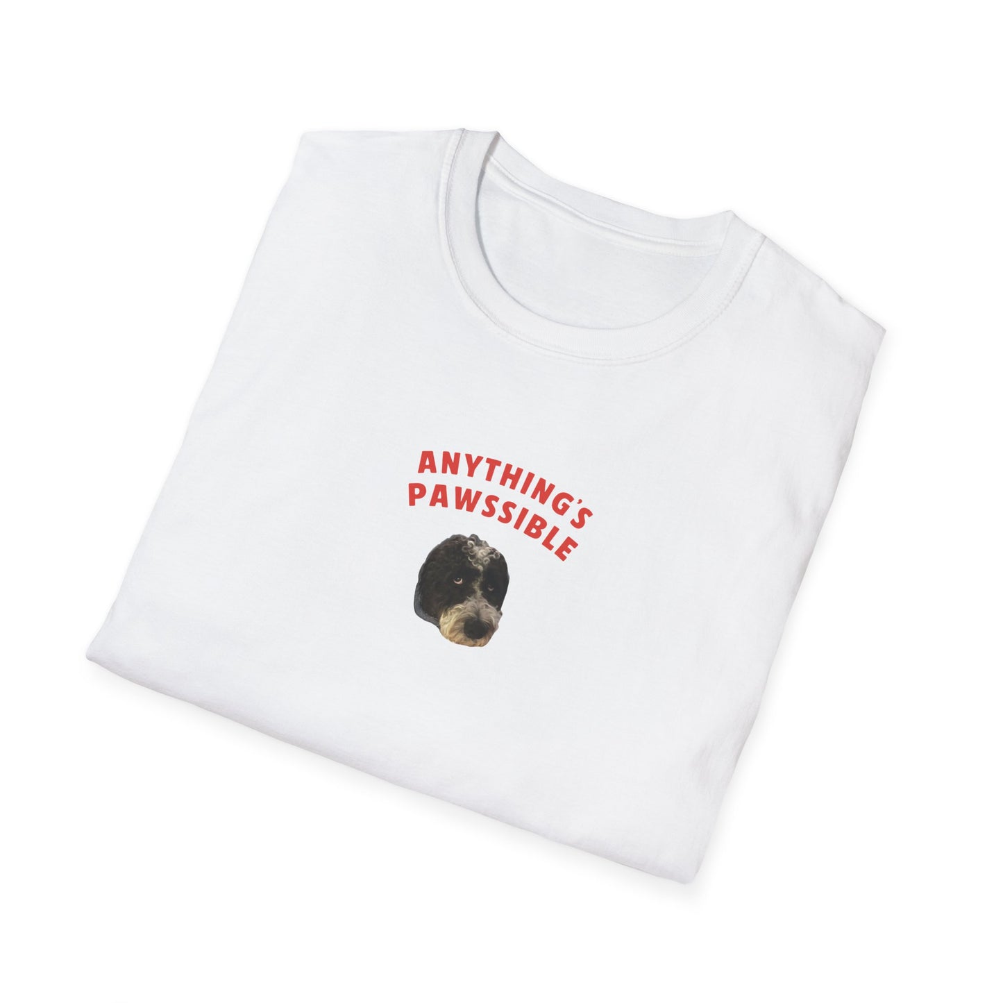 "Anything's Pawssible" Custom Pet Face Portrait Tee - Hero