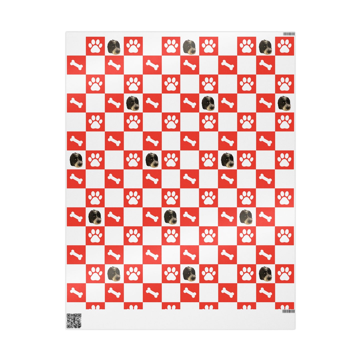 Custom Pet Face Portrait Wrapping Paper