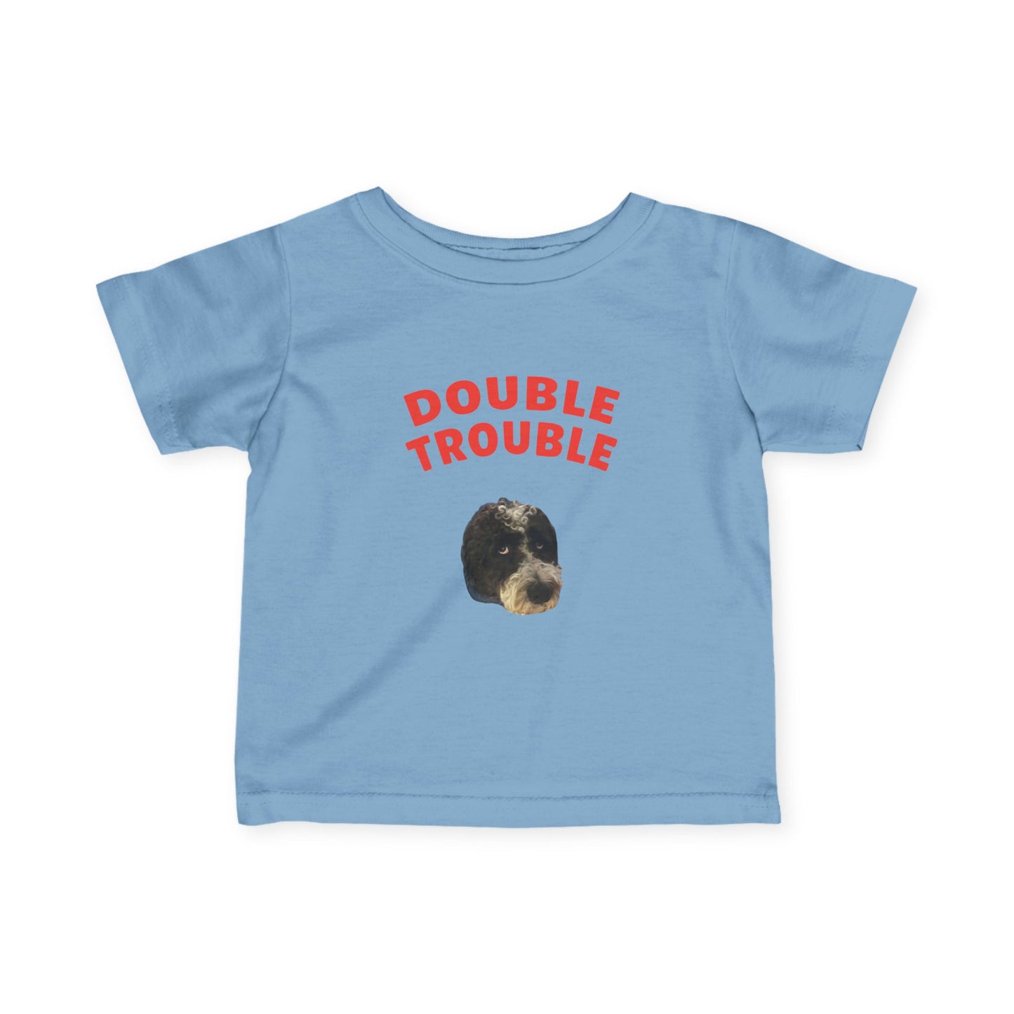 "Double Trouble" Custom Pet Face Portrait Toddler Tee