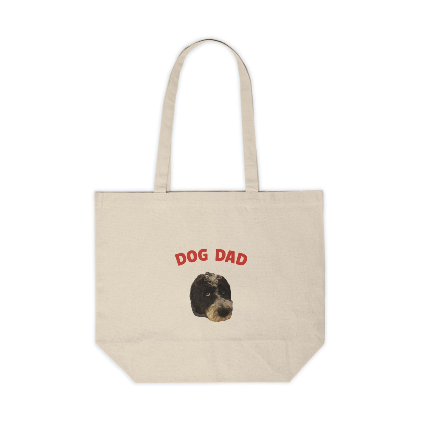 "Dog Dad" Custom Pet Face Portrait Tote