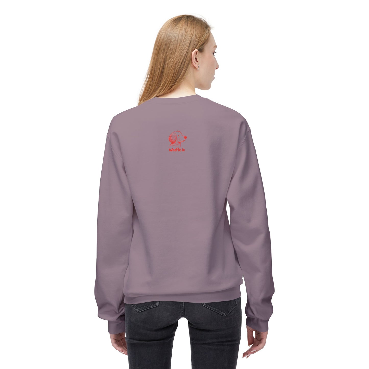 "Dog Mom" Custom Pet Face Portrait Crewneck Sweatshirt