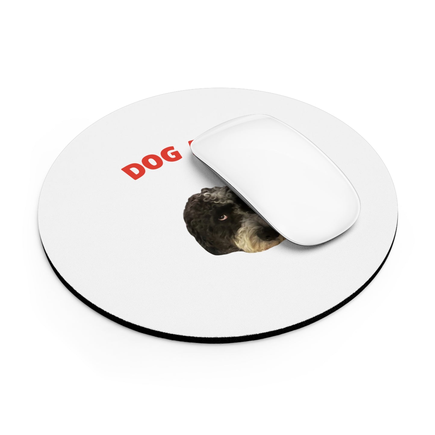 "Dog Mom" Custom Pet Face Portrait Mouse Pad