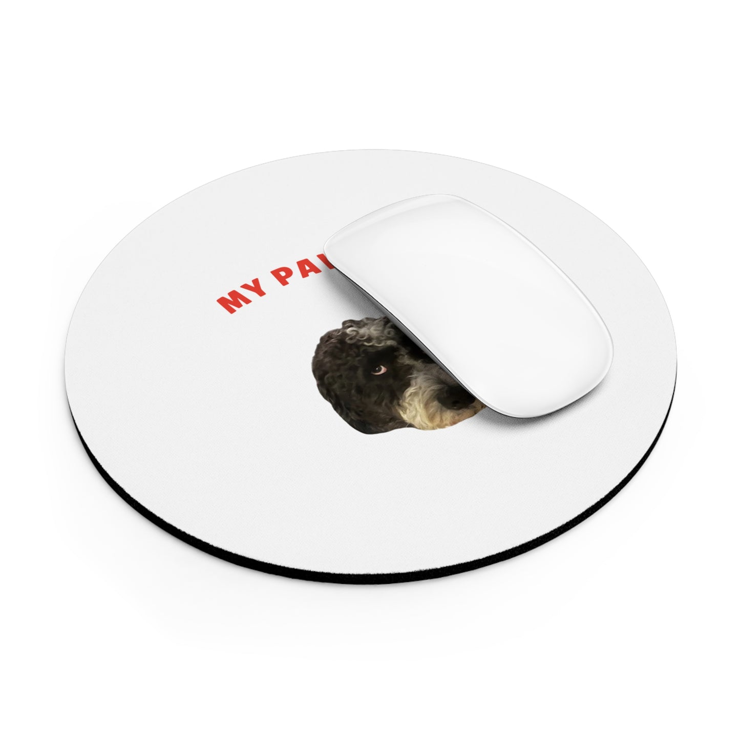 "My Pawtner" Custom Pet Face Portrait Mouse Pad