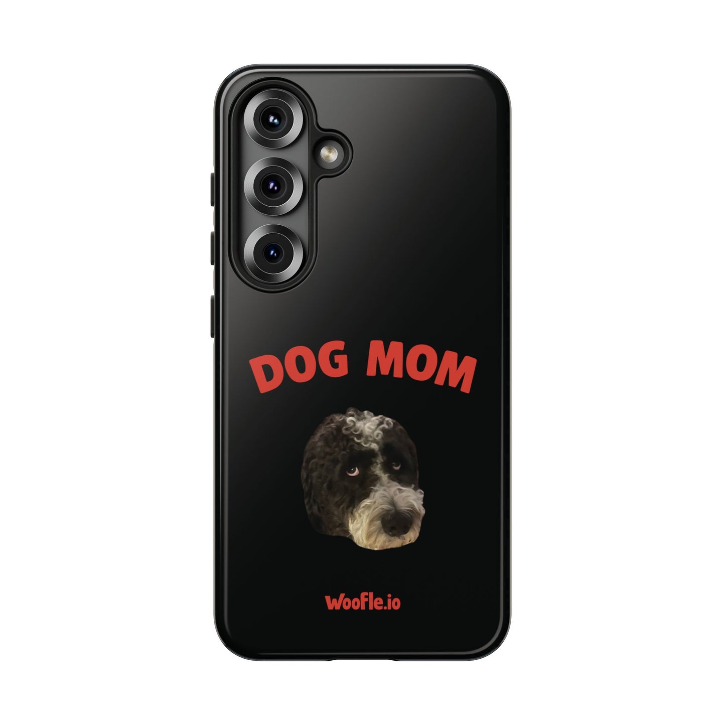 "Dog Mom" Custom Pet Face Portrait Phone Case