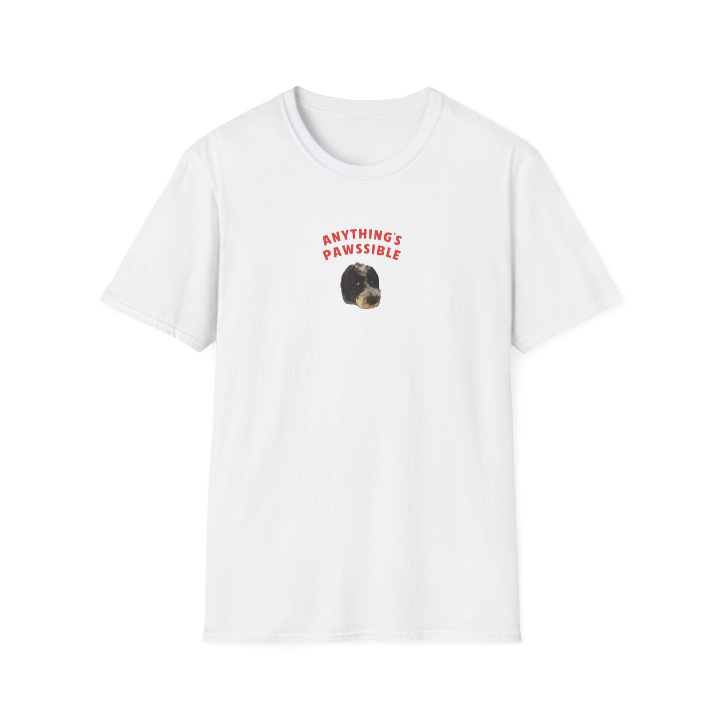 "Anything's Pawssible" Custom Pet Face Portrait Tee - Hero