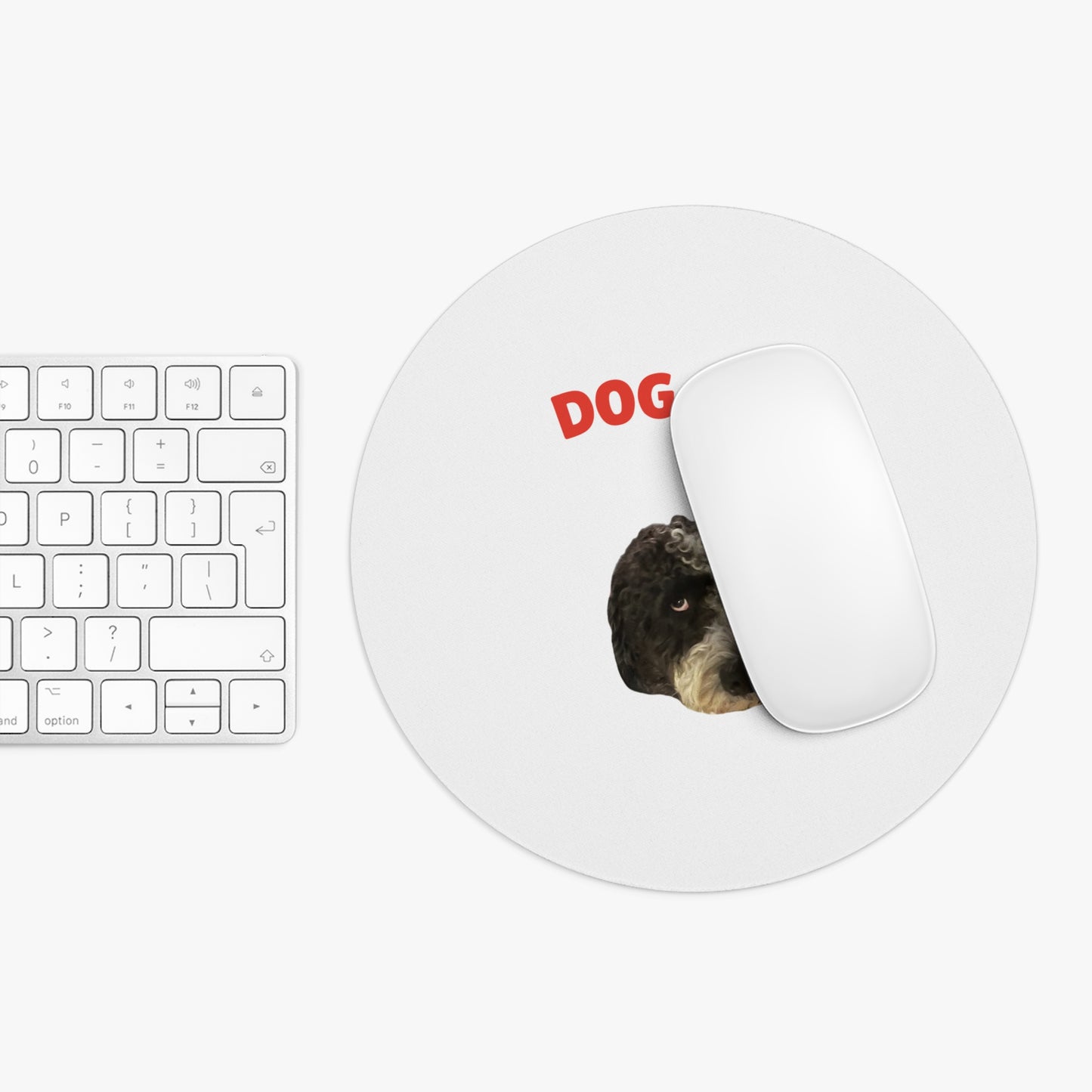 "Dog Mom" Custom Pet Face Portrait Mouse Pad