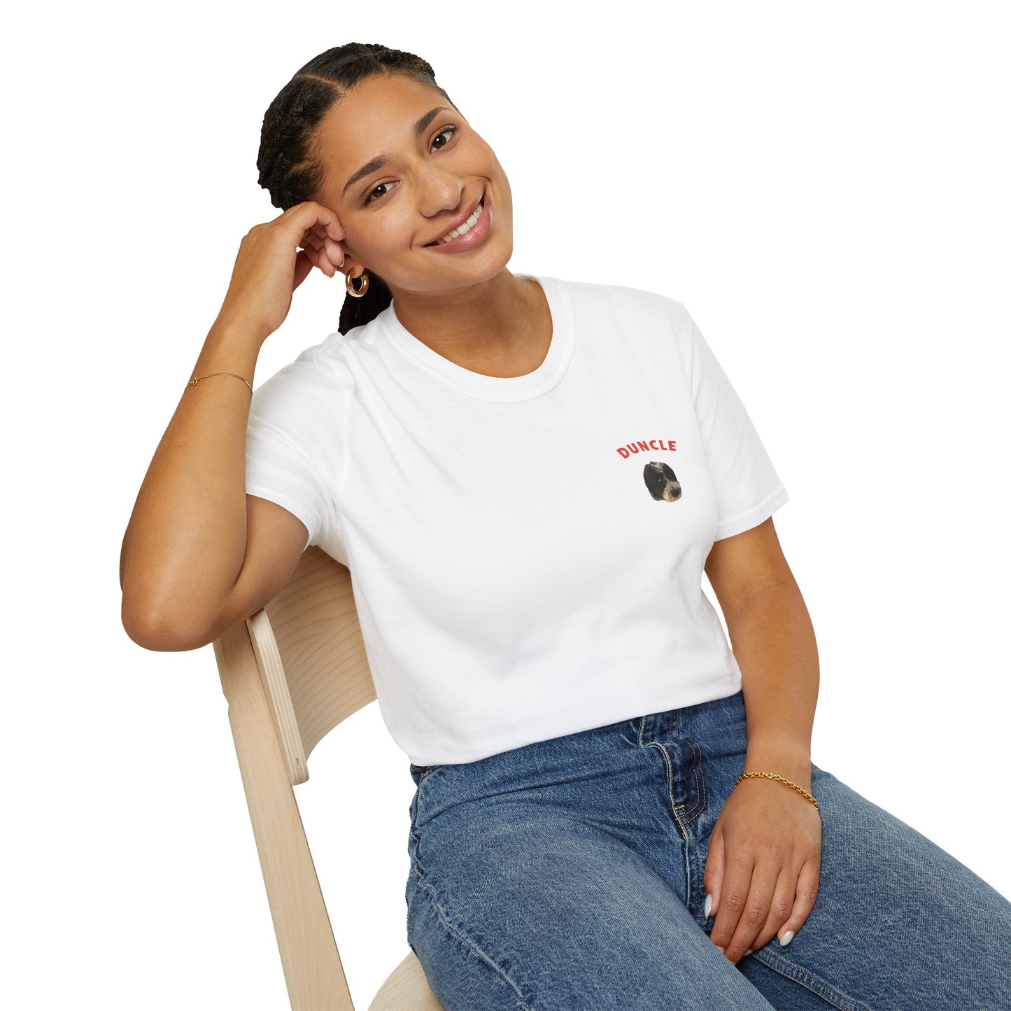 "Duncle" Custom Pet Face Portrait Tee - Heart