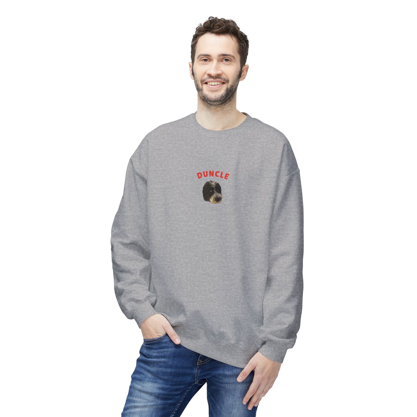 "Duncle" Custom Pet Face Portrait Crewneck Sweatshirt