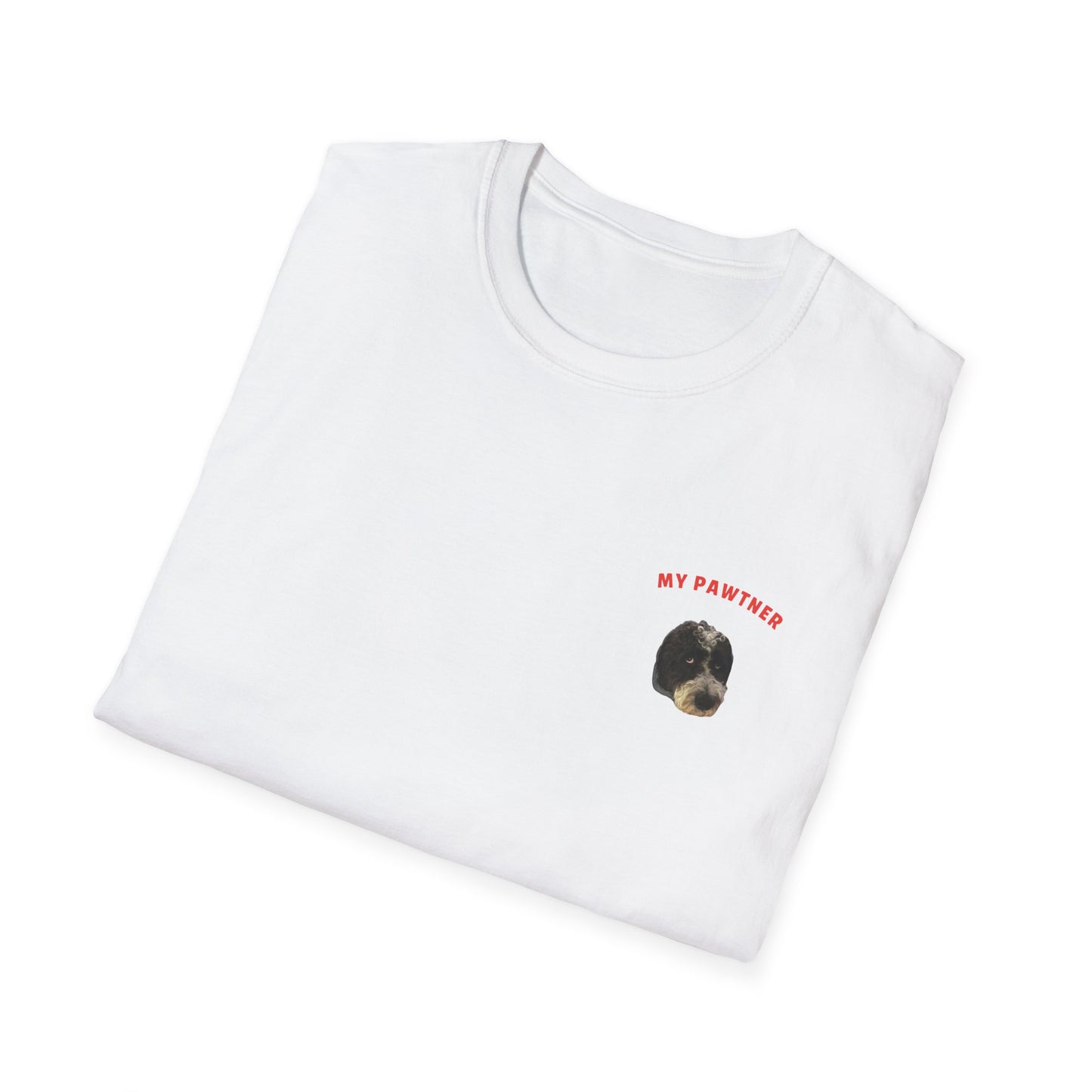 "My Pawtner" Custom Pet Face Portrait Tee - Heart