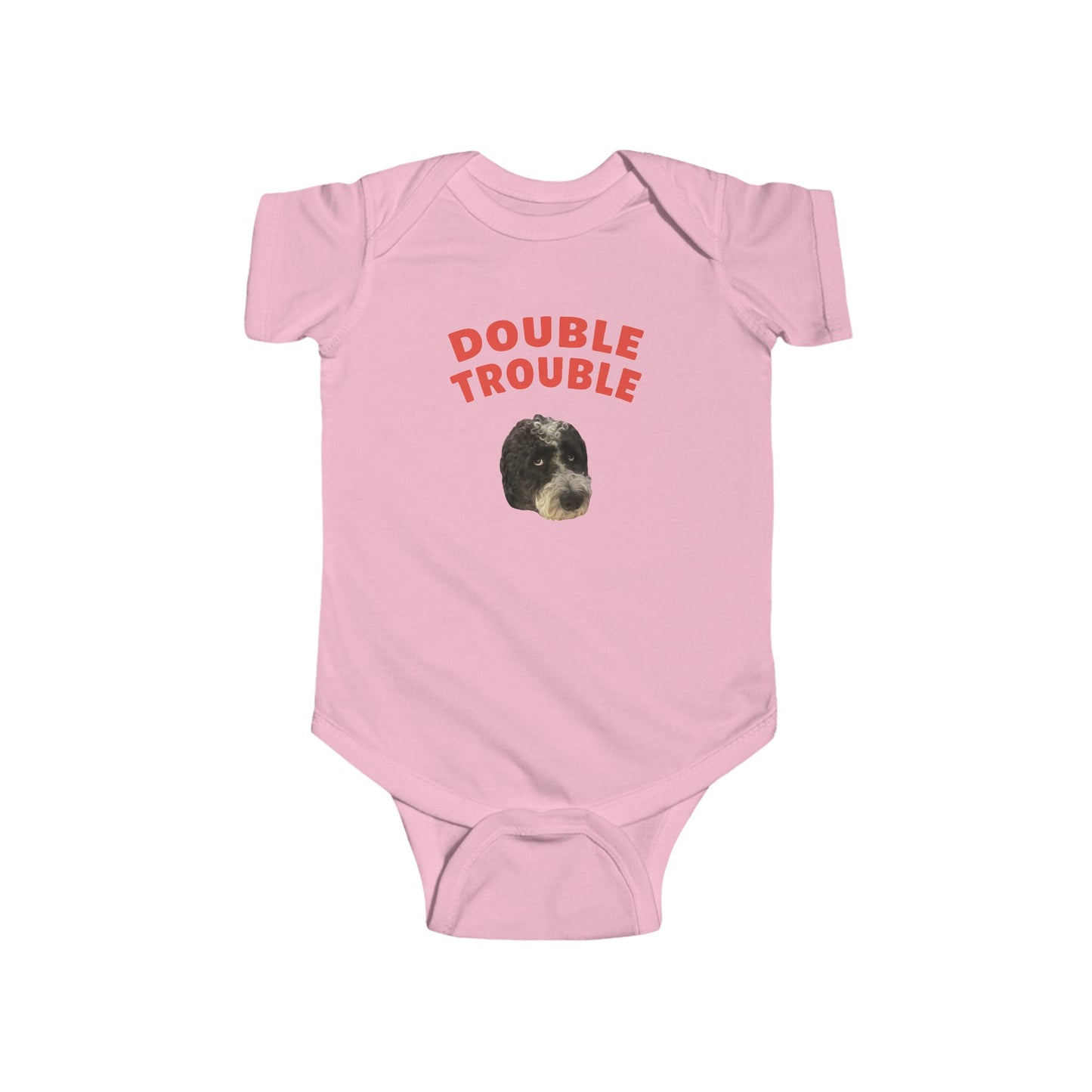 "Double Trouble" Custom Pet Face Portrait Onesie
