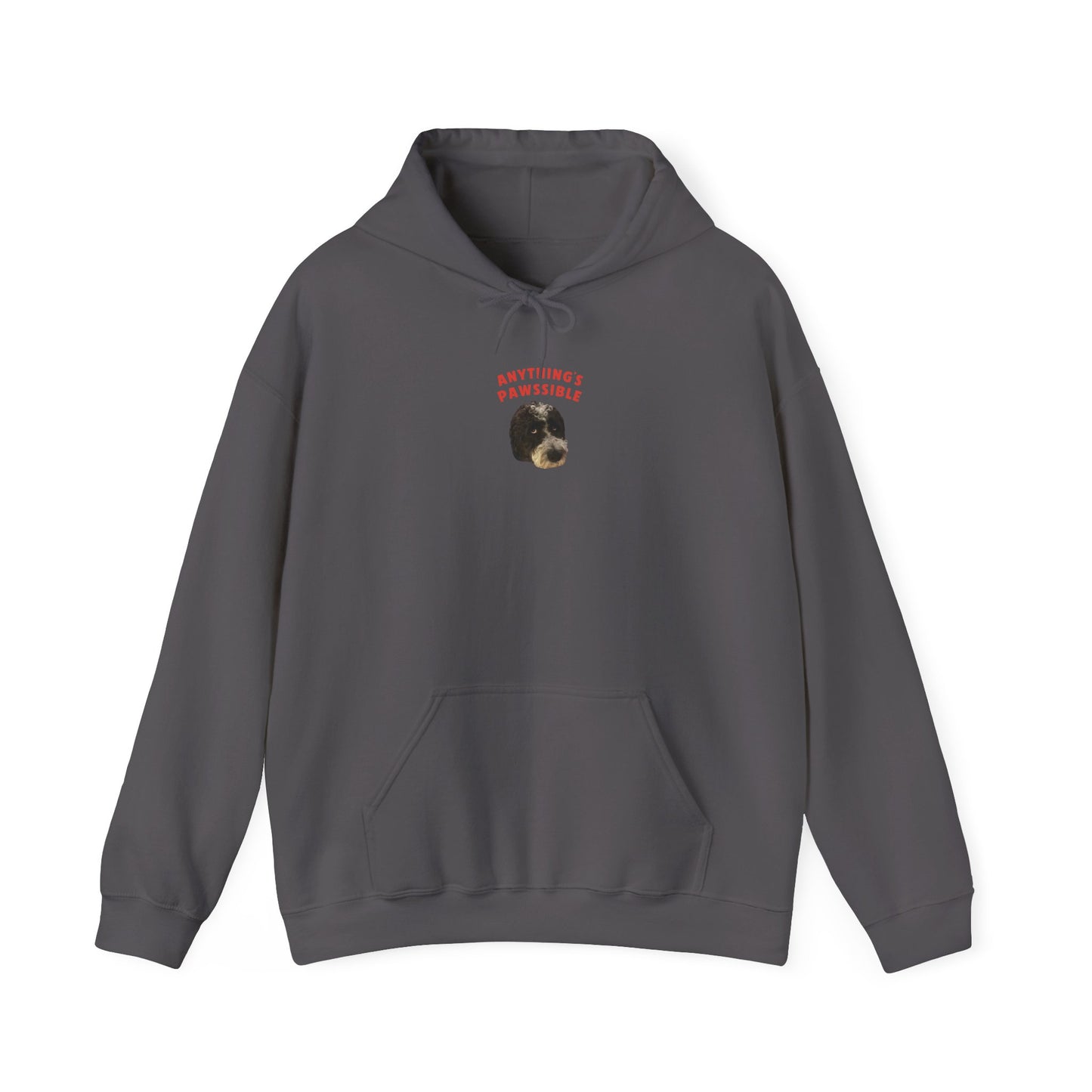 "Anything's Pawssible" Custom Pet Face Portrait Hoodie
