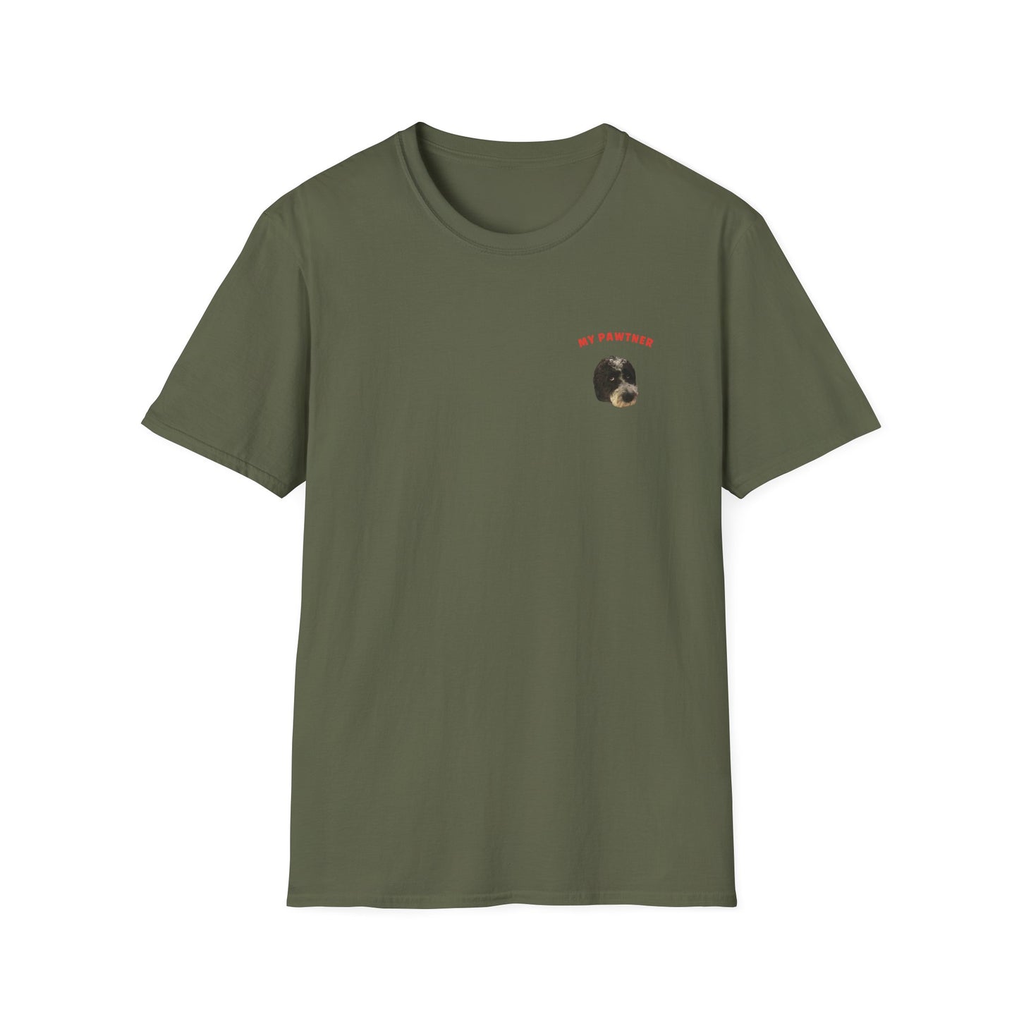"My Pawtner" Custom Pet Face Portrait Tee - Heart
