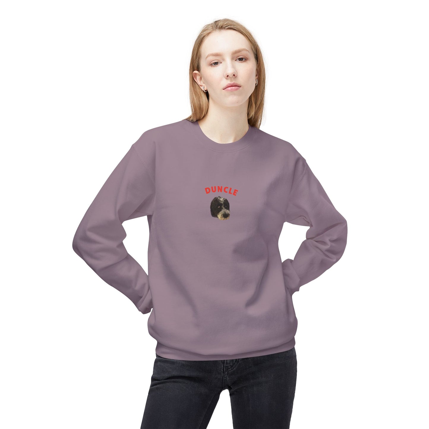 "Duncle" Custom Pet Face Portrait Crewneck Sweatshirt