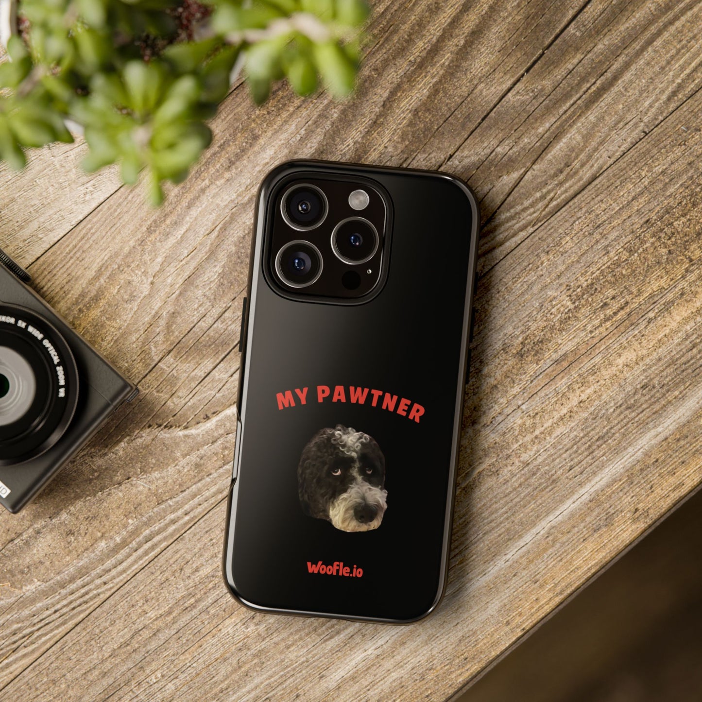 "My Pawtner" Custom Pet Face Portrait Phone Case