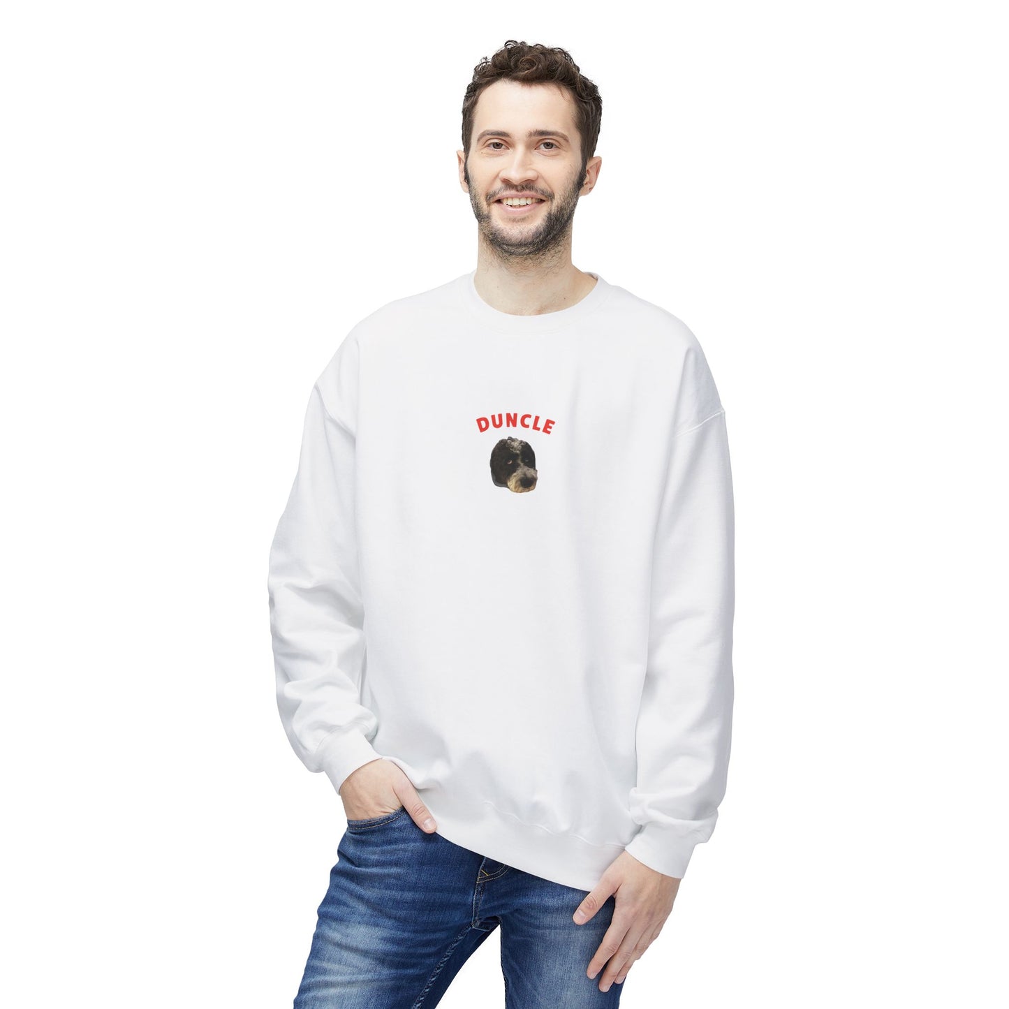 "Duncle" Custom Pet Face Portrait Crewneck Sweatshirt