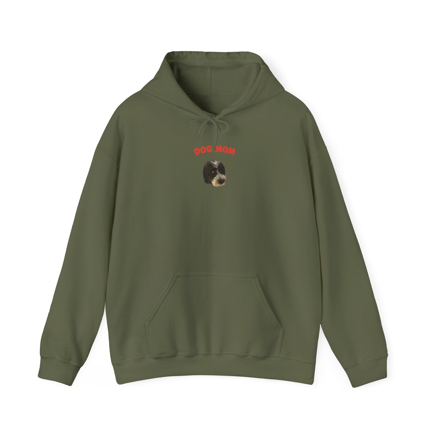 "Dog Mom" Custom Pet Face Portrait Hoodie