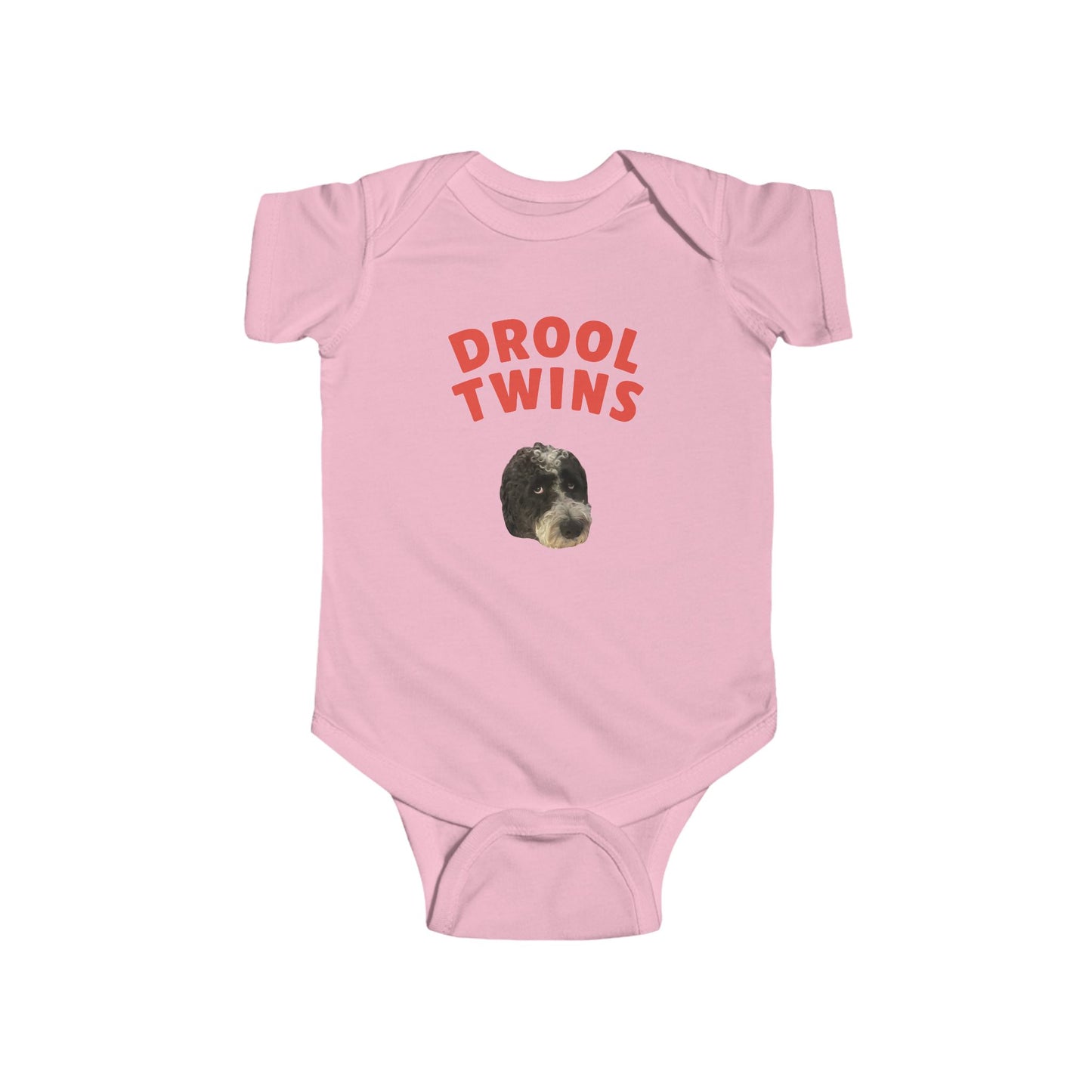 "Drool Twins" Custom Pet Face Portrait Onesie