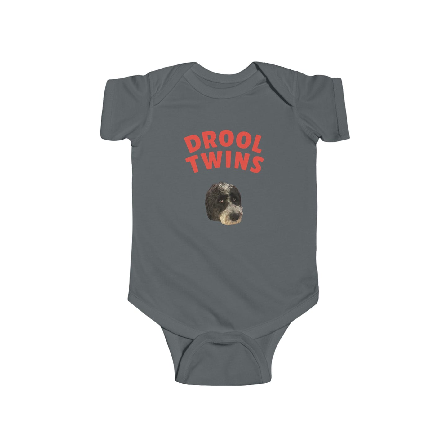 "Drool Twins" Custom Pet Face Portrait Onesie