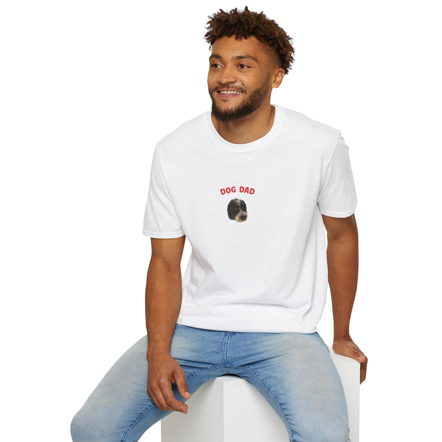 "Dog Dad" Custom Pet Face Portrait Tee - Hero