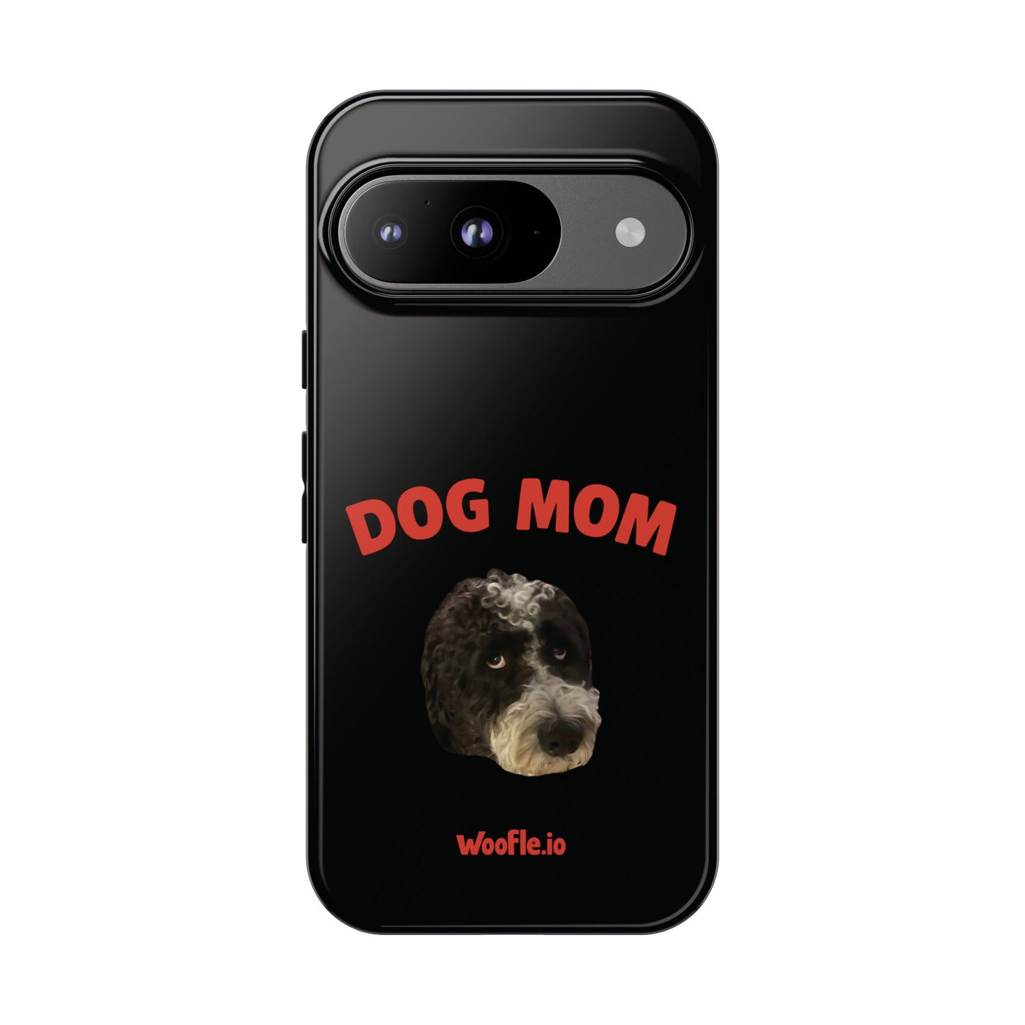 "Dog Mom" Custom Pet Face Portrait Phone Case
