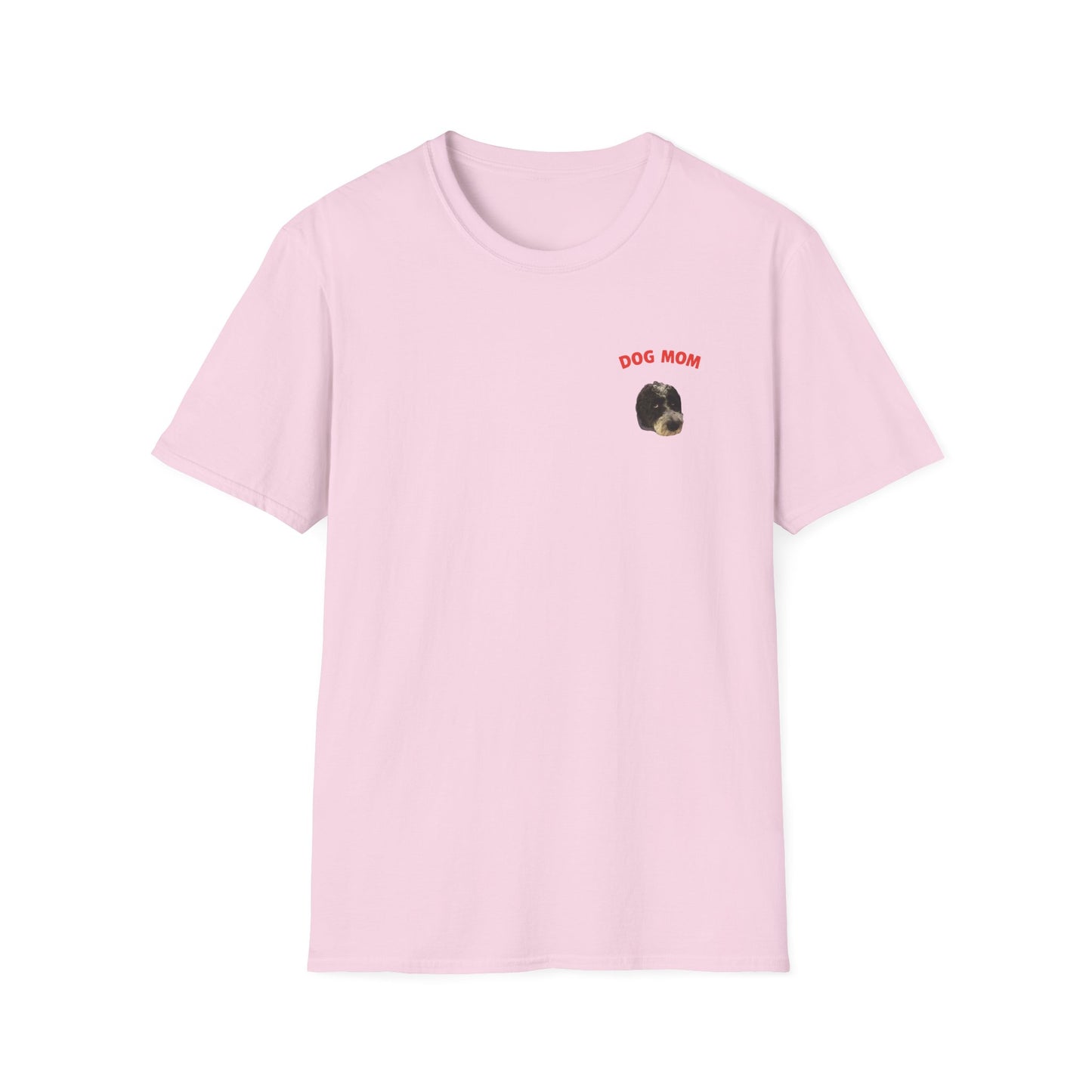 "Dog Mom" Custom Pet Face Portrait Tee - Heart