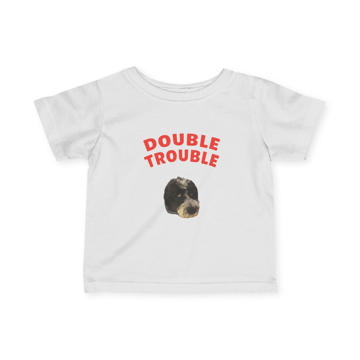 "Double Trouble" Custom Pet Face Portrait Toddler Tee