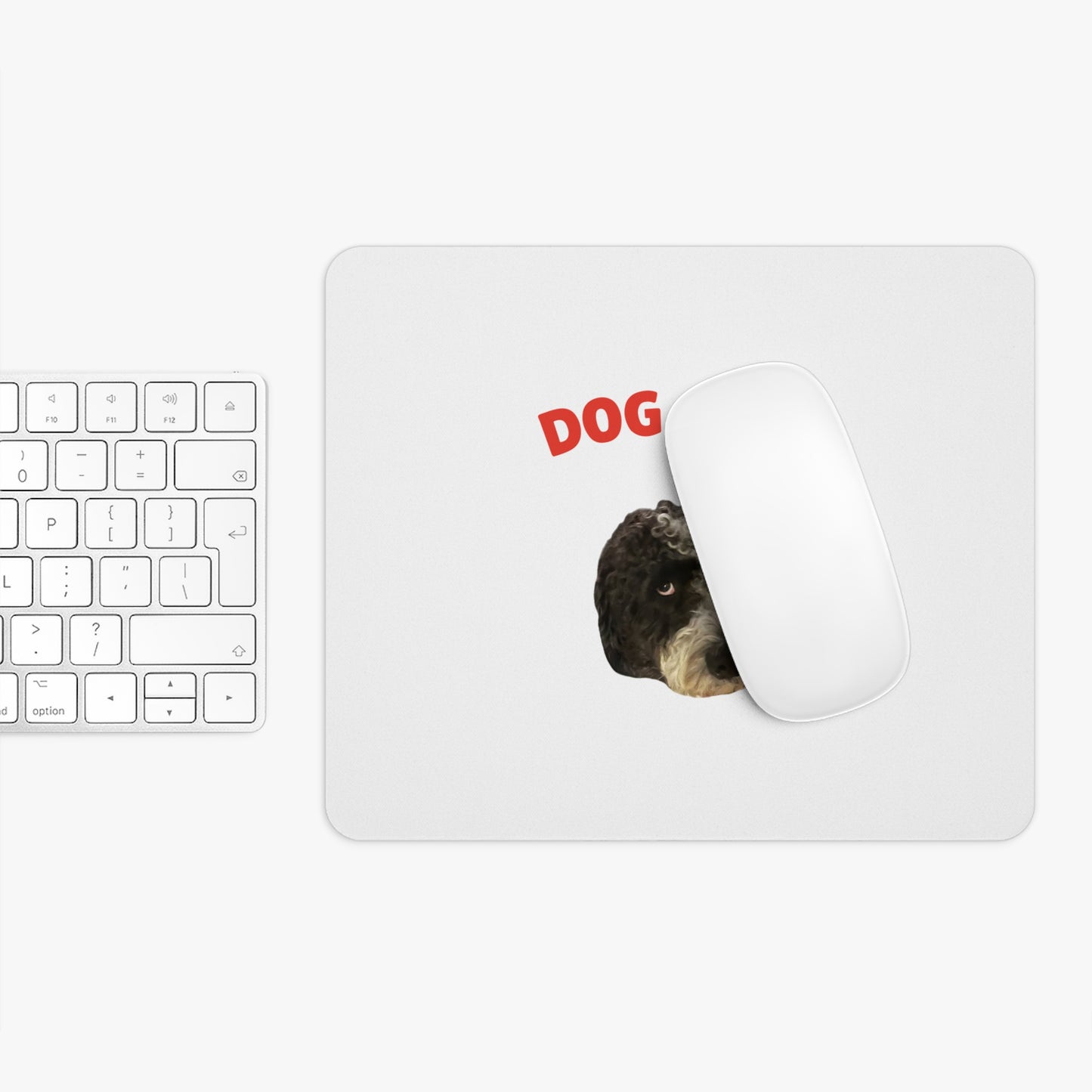 "Dog Mom" Custom Pet Face Portrait Mouse Pad