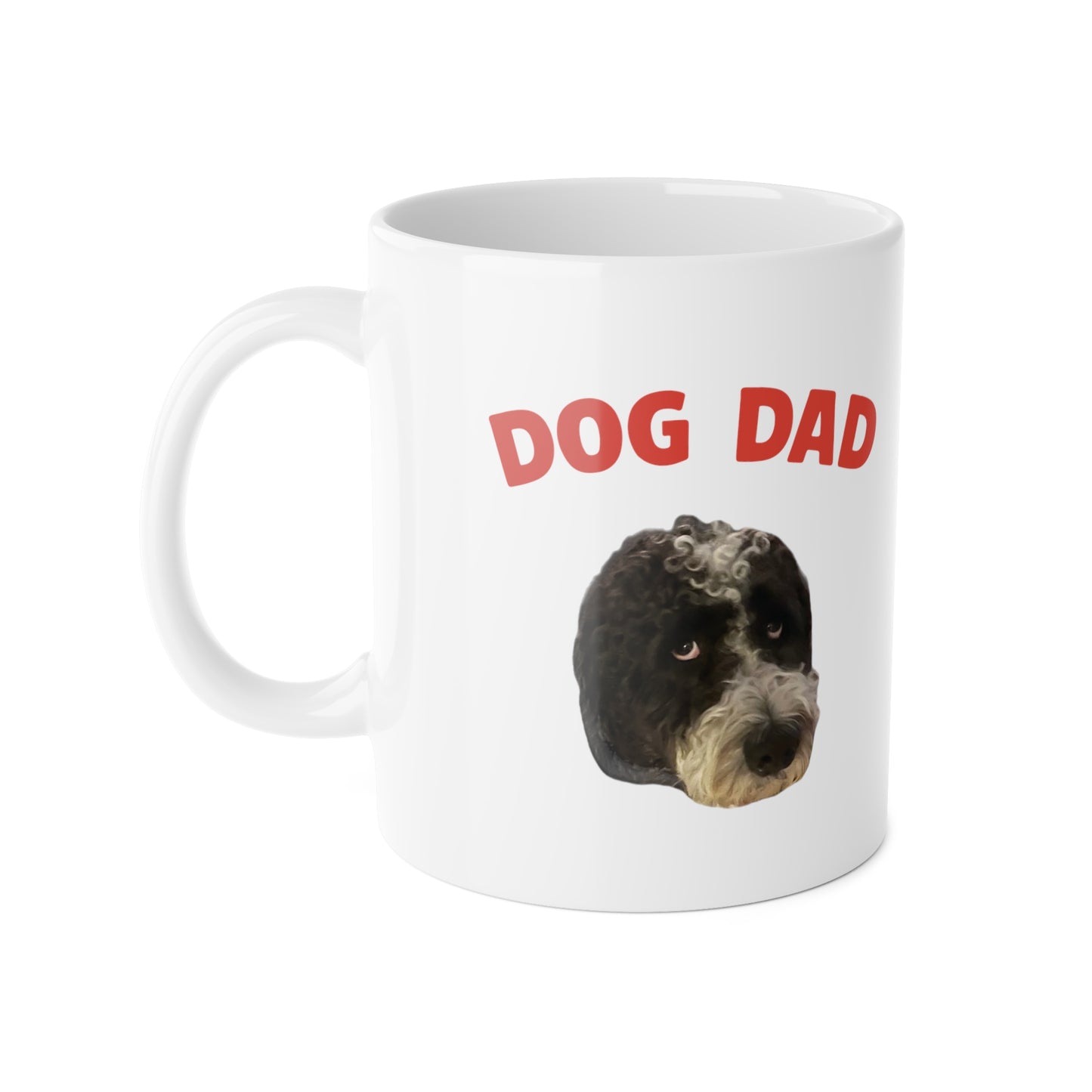 "Dog Dad" Custom Pet Face Portrait Mug