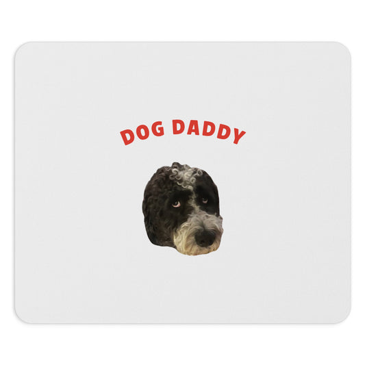 "Dog Daddy" Custom Pet Face Portrait Mouse Pad