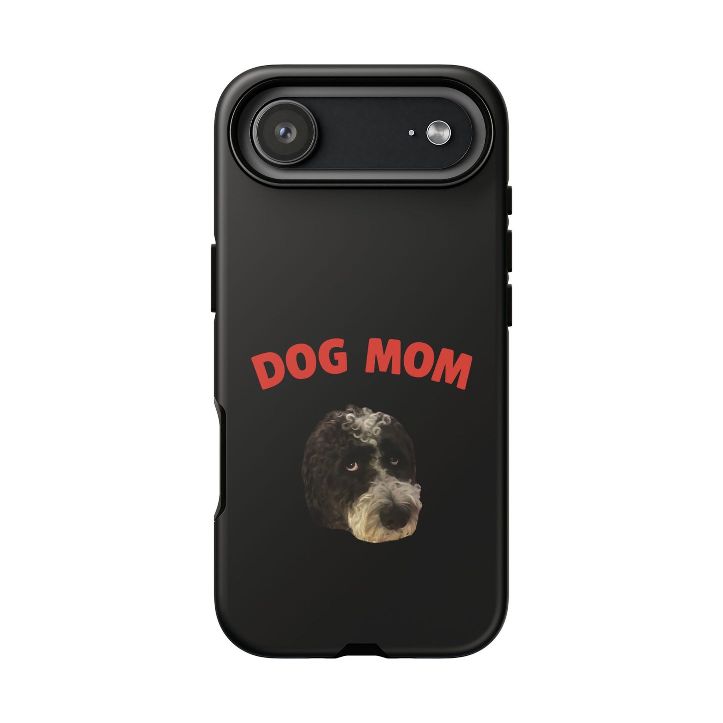 Dog Mom" Custom Pet Face Phone Case
