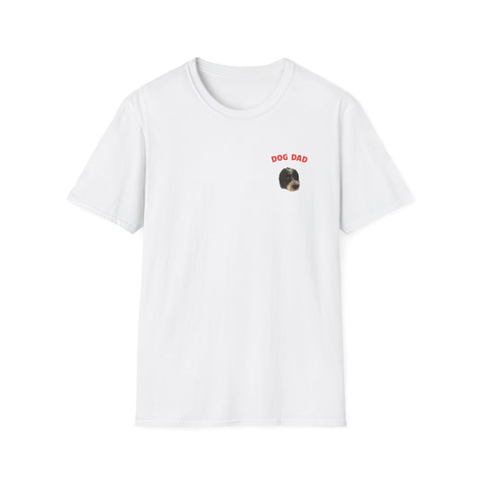 "Dog Dad" Custom Pet Face Portrait Tee - Heart