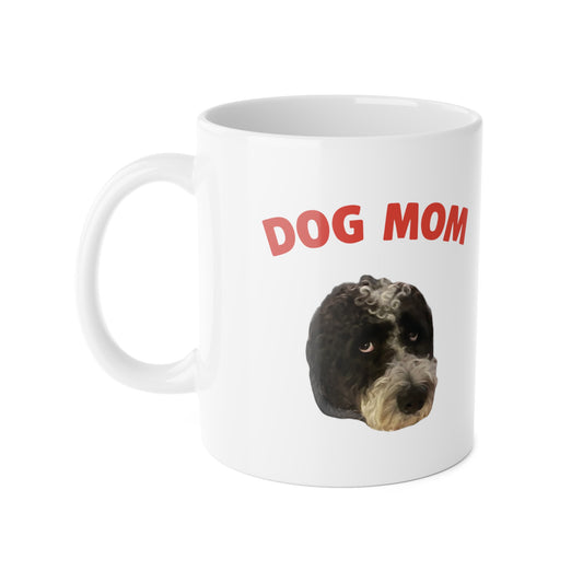 "Dog Mom" Custom Pet Face Portrait Mug