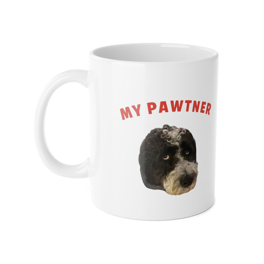 "My Pawtner" Custom Pet Face Portrait Mug