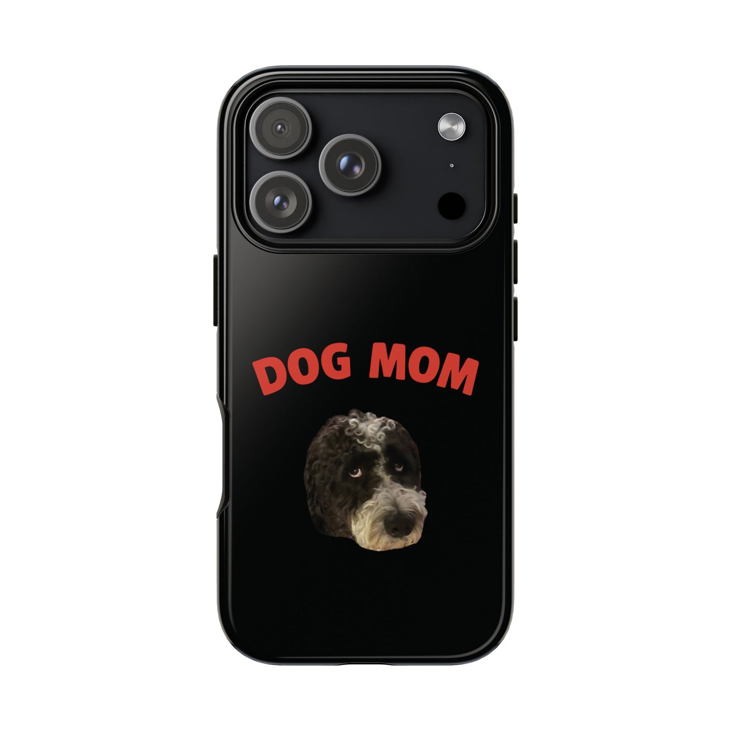 Dog Mom" Custom Pet Face Phone Case