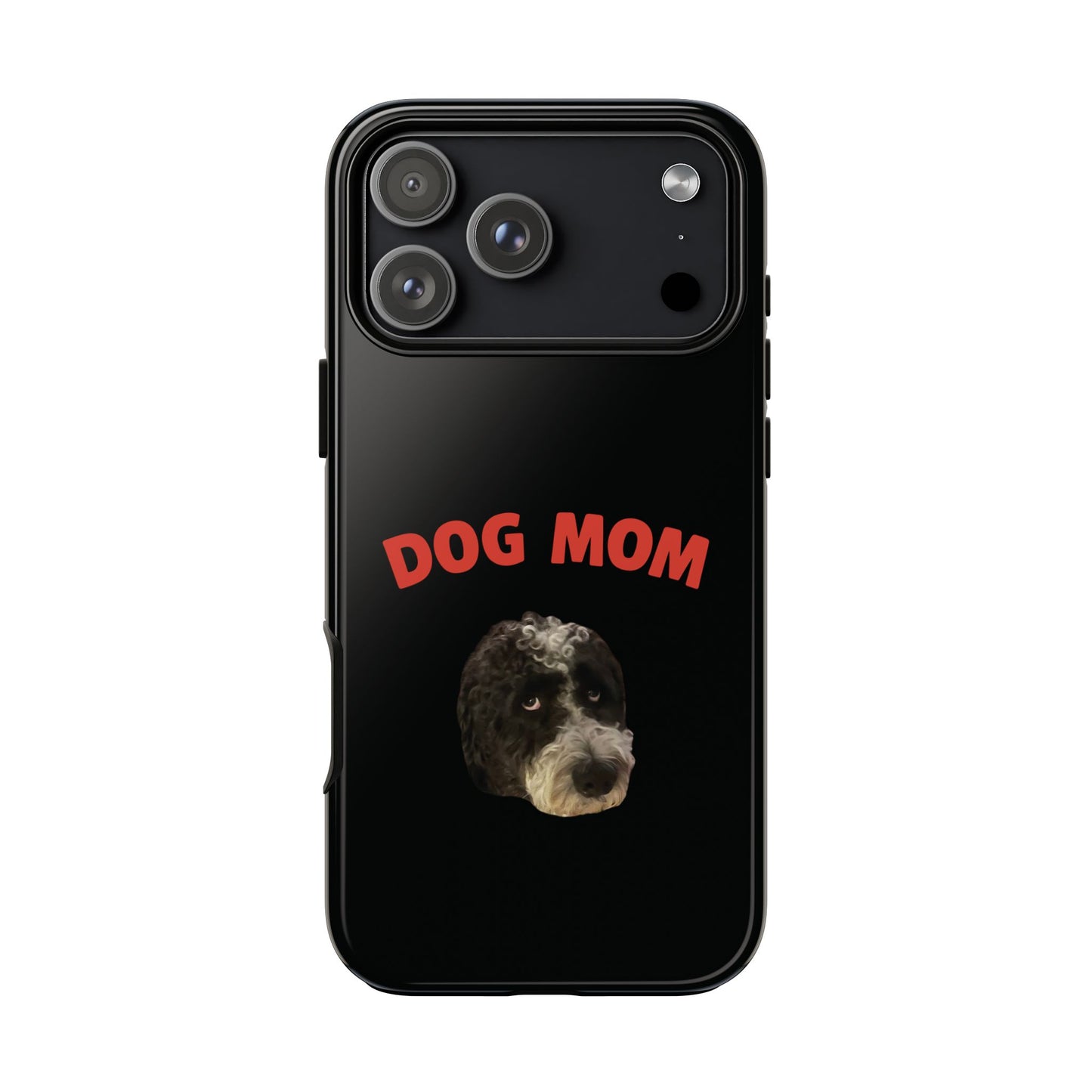 Dog Mom" Custom Pet Face Phone Case
