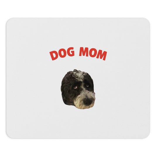 "Dog Mom" Custom Pet Face Portrait Mouse Pad