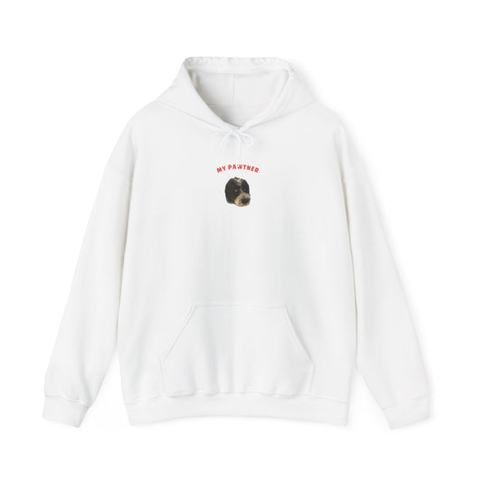 "My Pawtner" Custom Pet Face Portrait Hoodie